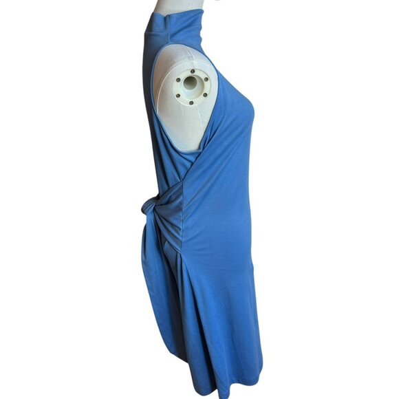 CB by Laundry Blue Tie-Front Mock Neck Dress – Size 4 – NWT - Picture 3 of 7